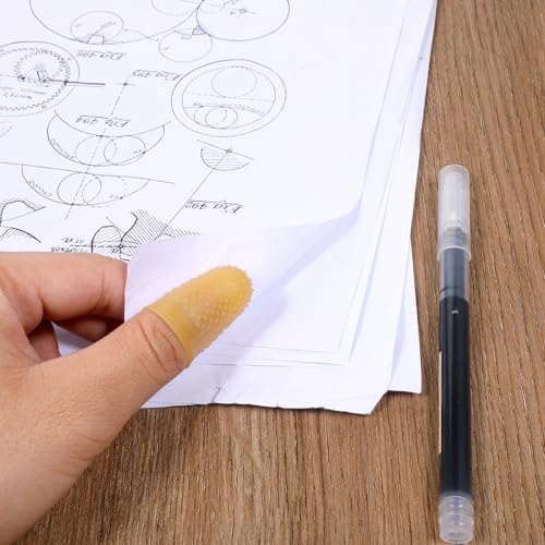 24 PCS 4 Sizes Rubber Fingers Thimbles for Tips Protection, Small