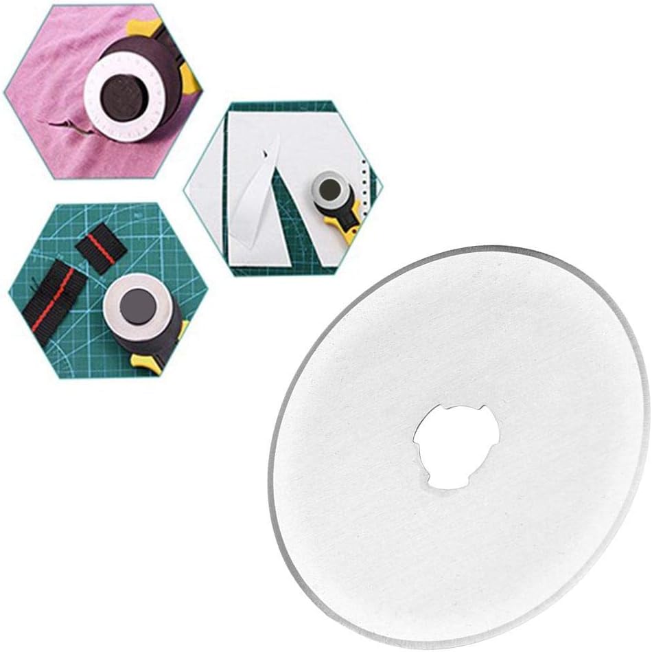 45mm Rotary Cutter Blades 10PCS Round Knife Replacement for Fabric
