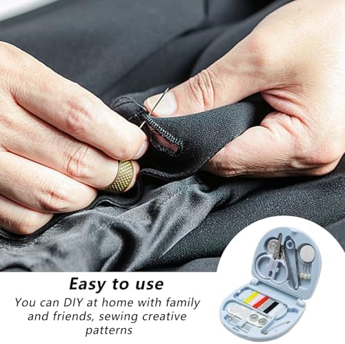 Yasdyri 4 PCS Mini Sewing Kit with Threads Scissors Hand Sewing