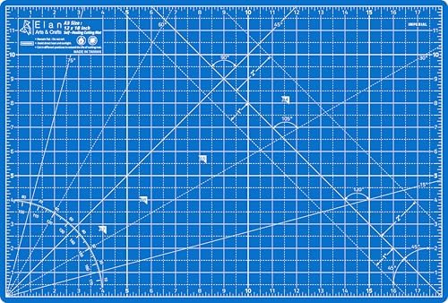 Elan Cutting Mat A3 Blue, Self Healing Cutting Mat 12x18 Inch, 5-Ply