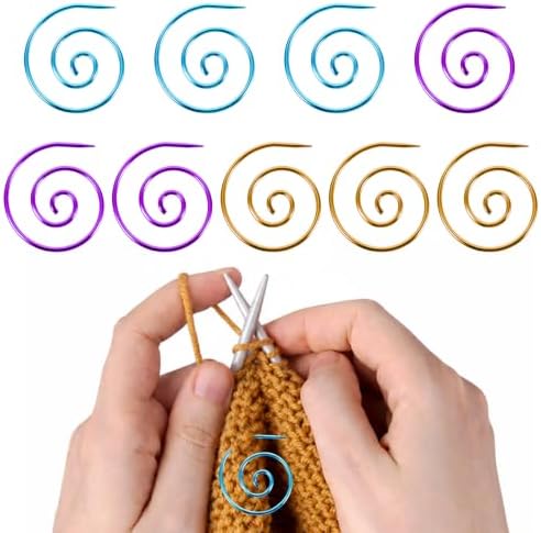 Giantree 9Pcs Cable Needles for Knitting, Spiral Cable Knitting Needle