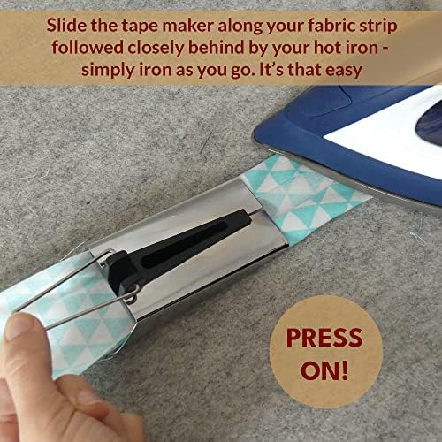 Madam Sew XL Bias Tape Maker Tool – 50mm Single and Double Fold Bias