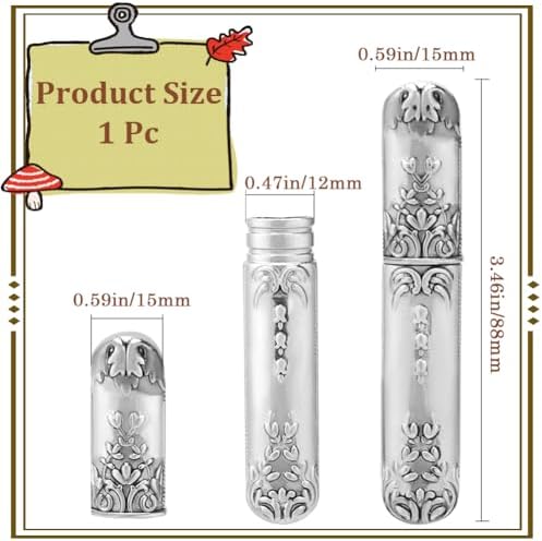GORGECRAFT Vintage Needle Storage Case Antique Silver Needles Tubes