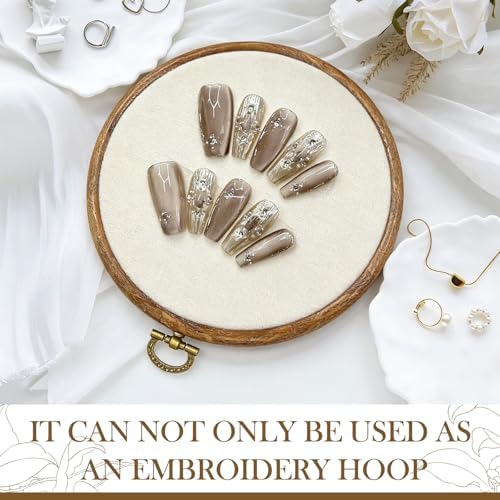 6 Pcs Embroidery Hoop Frame Set, Circle Hoop Ring Cross Stitch Hoop