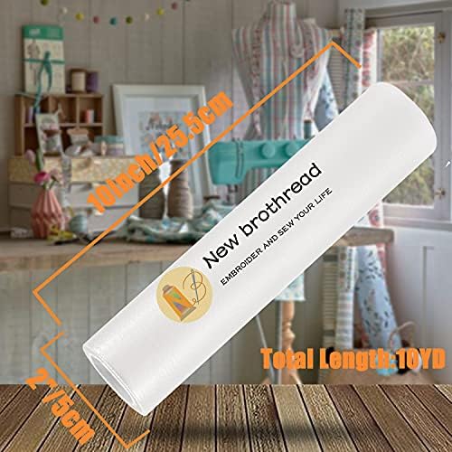 New brothread 10" x 10 Yd Roll Water Soluble Embroidery Topping Film