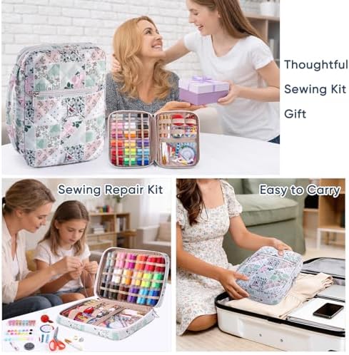 AMOIGEE Complete Sewing Kit for Adults with 230pcs Cute Sewing