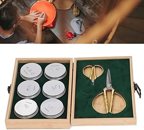 Complete Sewing Kit with Wooden Storage Box, Double Layer Sewing