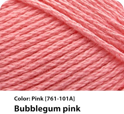 Lion Brand Yarn, 24/7 Cotton Yarn, Pink, 1 Pack