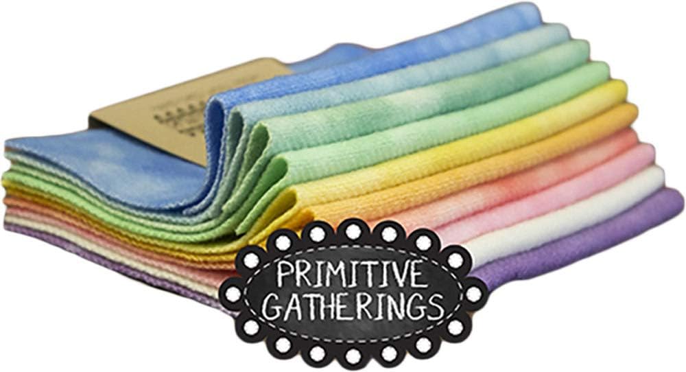 Primitive Gatherings Hand Dyed Wool Pastel 2 Charm Pack 10 5-inch
