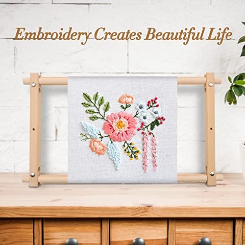 ZOCONE Beech Wood Tapestry Scroll Embroidery Frame, Cross Stitch Frame