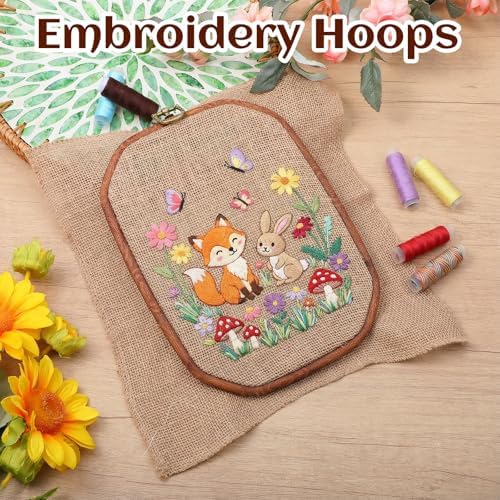 Tucnoeu Resin Embroidery Hoops, 10 x 7 Inch Vintage Cross Stitch Hoops