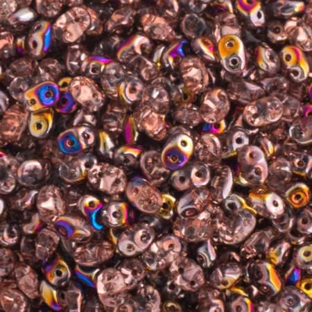 Matubo Czech Superduo 2-Hole, 22g, 2.5x5mm, Sliperit Crystal