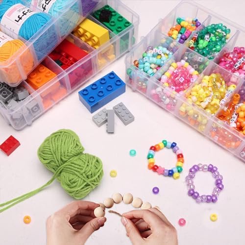 Bead Organizer 3 Tier 30 grid Stackable Craft Tackle Storage Container
