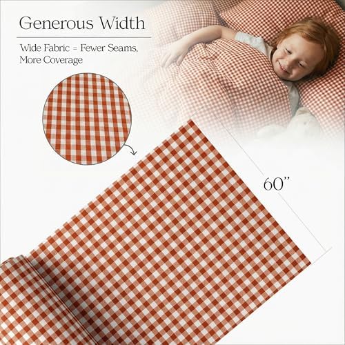 1/8 Inch Orange Gingham Fabric by The Yard – 60" Wide Polyester Cotton