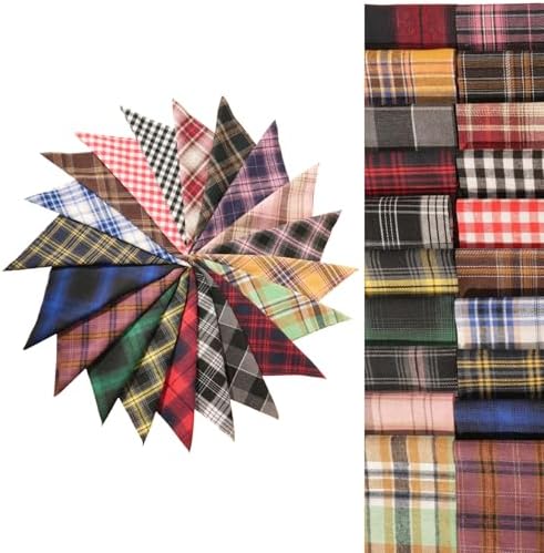 Phantomon Cotton Layer Cake Squares – Assorted Plaid, 40 Pack