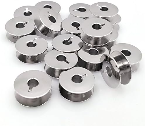 YEQIN 20 pk"L" Metal Bobbins for Sewing Machine Alphasew Bernina