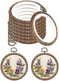 PATIKIL 3inch Embroidery Hoops, 10Pieces Imitated Wood Circle Frame