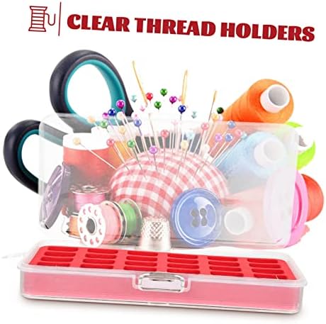 SEWACC 3pcs Sewing Storage Organizer Box Window Compartment Bobbin