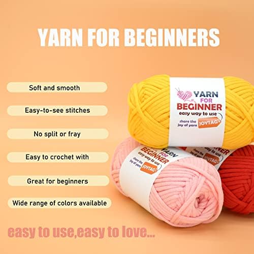 15 Pack Beginners Crochet Yarn Cotton Crochet Yarn for Crocheting