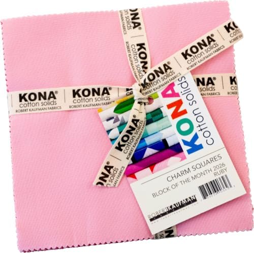 Kona Cotton Solids BOM Color Patchwork Party Ruby 42 5-inch Squares