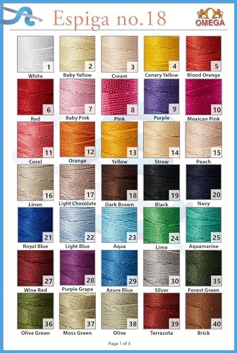 Espiga No.18 Variegated - 100% Nylon Omega String Cord for Knitting