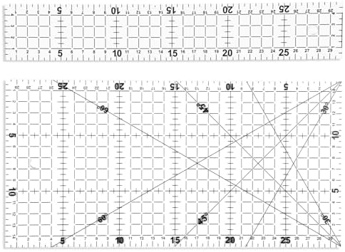 Sibba Acrylic Quilting Ruler, 2 Pack