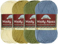 JubileeYarn Woolly Alpaca Yarn - Shades of Blue - 4 Skeins