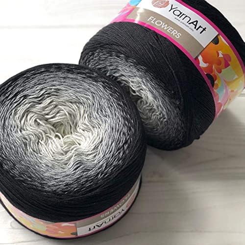 YarnArt Flowers Gradient Cotton Cake Yarn, 1094 Yards, Color 253-1
