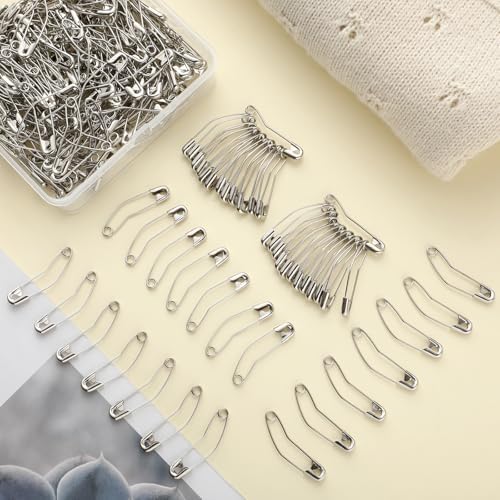 Retrowavy 400 Pcs Curved Safety Pins1.5 Inch Quilting Basting Sewing