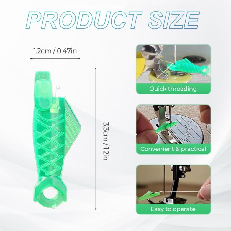 Automatic Sewing Needle Threader, Upgrade Fish Type Quick Needle