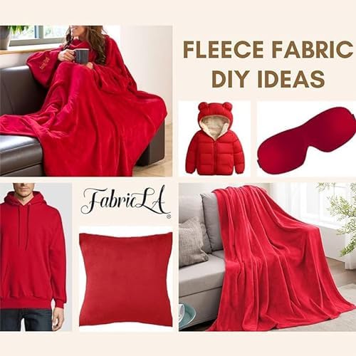 FabricLA Polar Fleece Fabric 60" Wide - Soft Plush 280 GSM Heavyweight