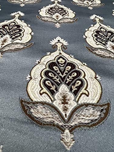 Luxurious Woven Jacquard Motif Design Heavy Furnishing Fabric for