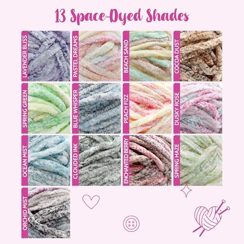 Chenillique XL Super Bulky Chenille Yarn, 4-Pack (352Yds/400G), Peach