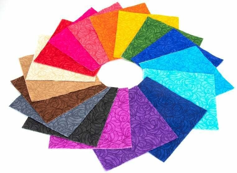 FlashPhoenix Quality Sewing Fabric - 102 Piece Band of Color pre Cut