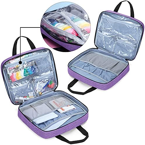 LoDrid Embroidery Project Bag, Purple