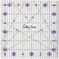 The Quilted Bear Square Quilting Ruler, Transparent Acrylic, 6.5" x