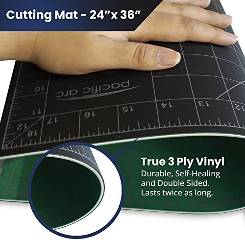 Pacific Arc Double Sided Self Healing Cutting Mat - Thick and Durable