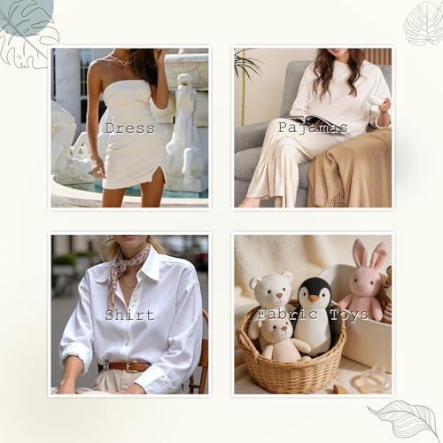 58" Wide Soft Cotton Blend Fabric by the Yard, 140gsm Lightweight &