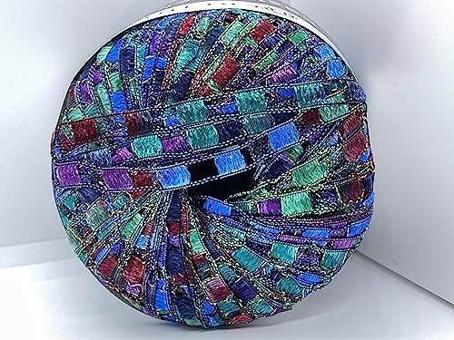 Berlini East Track II Metallic Accent Ladder Ribbon Yarn 50 Gram