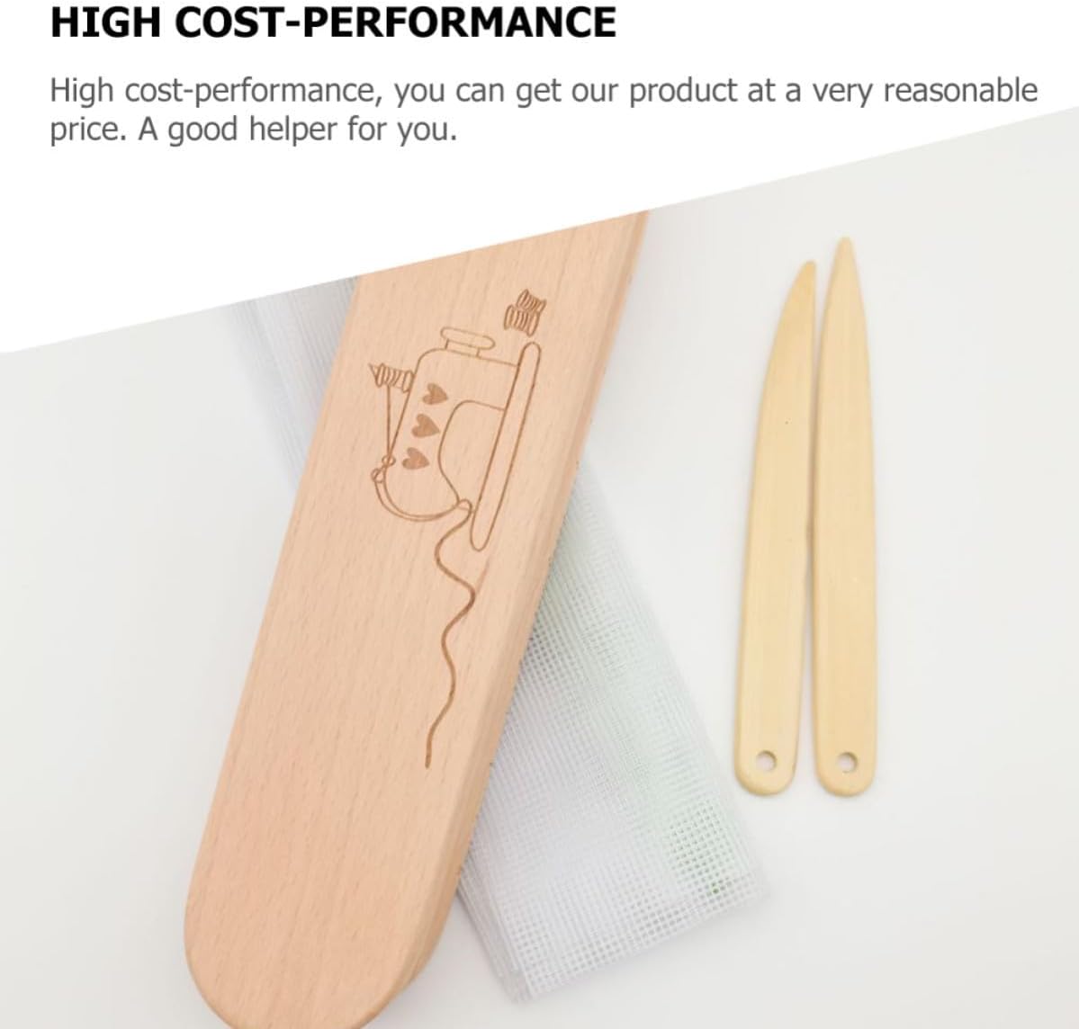 Portable Wooden Ironing Clapper for Quilters and Sewing Fabric Seams