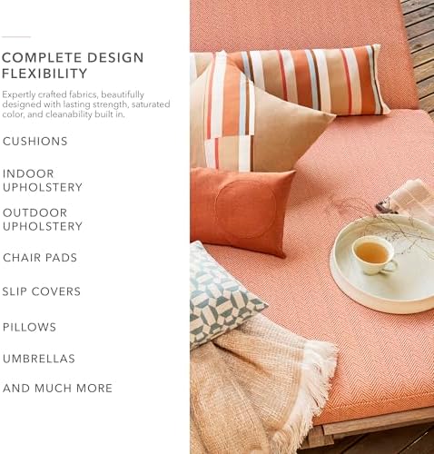 Sunbrella Outdoor Fabric by the Yard | Mainstreet Latte | Textured