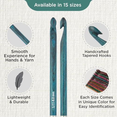 KnitPro Dreamz Afghan/Tunisian Crochet Hook | US Size L (8mm)