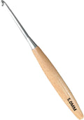 BsHooker Beech Wood Handle Crochet Hooks,5mm Ergonomic Crochet Hooks