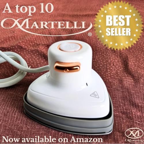 Martelli Triangle Mini Ceramic Soleplate Steaming Iron for Quilters
