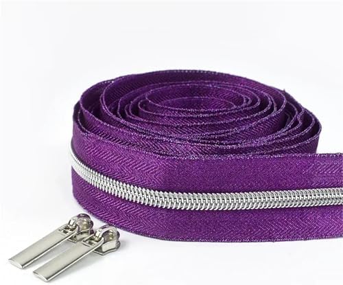 1/2/3/5/10M 5# Nylon Zipper Tape with Sliders Plastic Coil Zips for