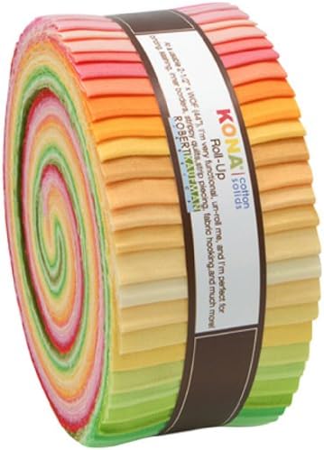 Kona Cotton Solids Sunrise COLORSTORY Jelly Roll Up 2.5" Fabric