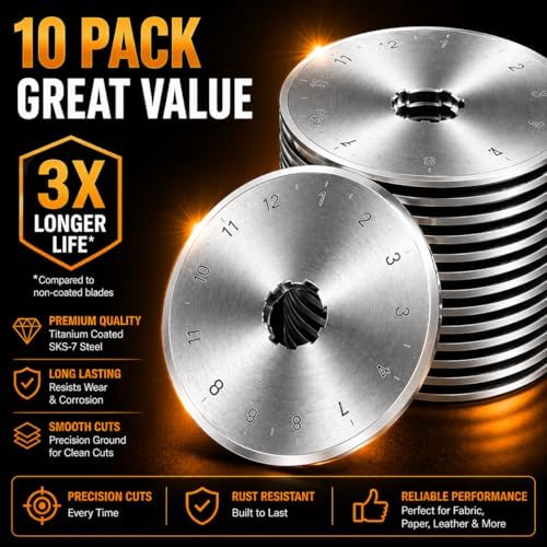 28mm Rotary Cutter Blades 10 Pack SKS-7 Steel