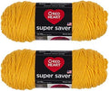 Bulk Buy: Red Heart Super Saver (2-Pack) (Saffron, 7 oz Each Skein)