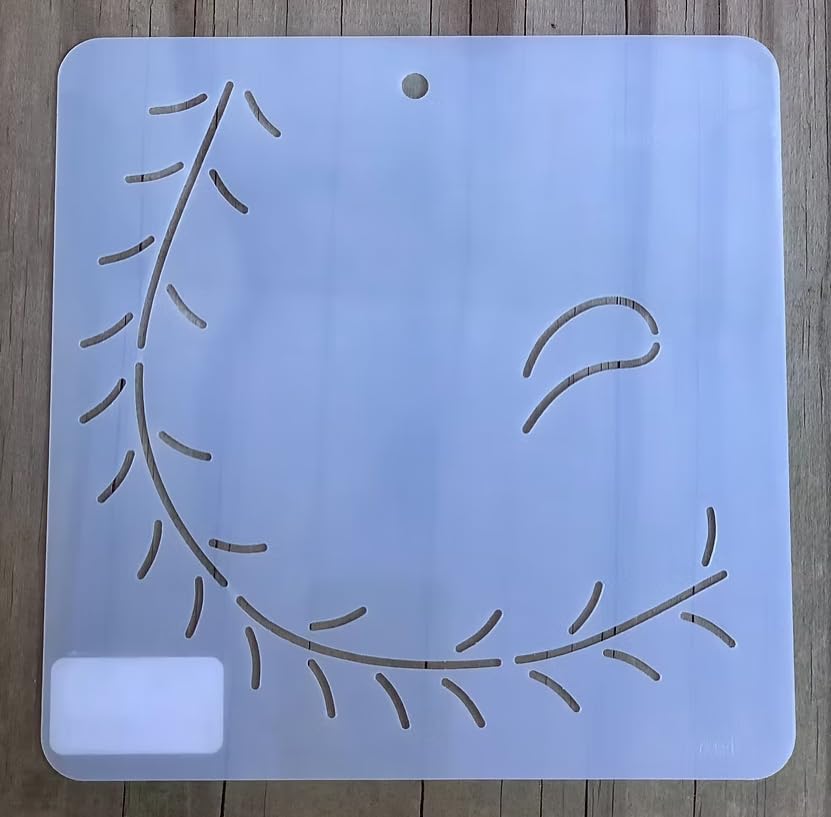 M Baraldi Feather Border Corner Stencil for Quilting – Reusable