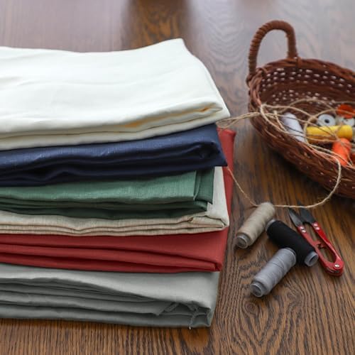 Simple&opulence 100% Linen Fabric by the Yard - 78" Wide Natural